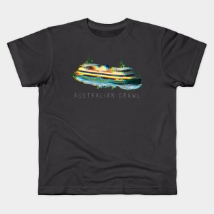 Australian Crawl - Manly Ferry (white type) Kids T-Shirt